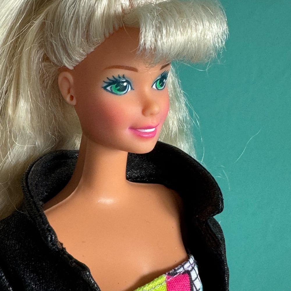 80s Barbie in retro dress